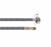 Подводка для воды Gappo 1/2"  G91-80 гибкая, для смесителя, длина 80 см, резьба гайка-штуцер
