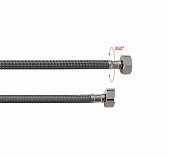 Подводка для воды Gappo 1/2" G95-60 гибкая, для смесителя, с защитой от разрыва, длина 60 см, резьба гайка-гайка