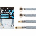 Подводка для воды AV Engineering Nylon М10х1/2" AVE21850, гибкая, для смесителя, длина 50 см, резьба гайка-штуцер, 2 шт