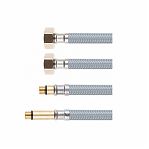 Подводка для воды AV Engineering Nylon М10х1/2" AVE21850, гибкая, для смесителя, длина 50 см, резьба гайка-штуцер, 2 шт