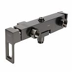 Душевая система AETHERPRIDE A2417-9 оружейная сталь, тропический душ