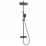 Душевая система AETHERPRIDE A2417-9 оружейная сталь, тропический душ