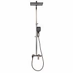 Душевая система AETHERPRIDE A2407-9 оружейная сталь, тропический душ