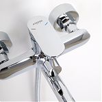 Смеситель для ванны AETHERPRIDE A2250, длинный излив, душевой гарнитур, цвет хром