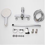 Смеситель для ванны AETHERPRIDE A2250, длинный излив, душевой гарнитур, цвет хром