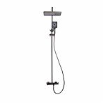 Душевая система AETHERPRIDE A2495-9  оружейная сталь, тропический дождь