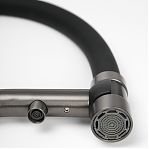 Смеситель для кухни AETHERPRIDE A4398-89  гибкий излив, для фильтра питьевой воды, цвет оружейная сталь