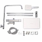 Душевая система AETHERPRIDE A2491 цвет хром, термостат, тропический душ