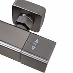 Душевая система AETHERPRIDE A2491-9 оружейная сталь, термостат, тропический душ