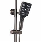 Душевая система AETHERPRIDE A2491-9 оружейная сталь, термостат, тропический душ