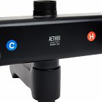 Душевая система AETHERPRIDE A2491-6 цвет черный, термостат, тропический душ