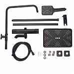 Душевая система AETHERPRIDE A2491-6 цвет черный, термостат, тропический душ