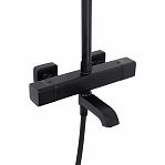 Душевая система AETHERPRIDE A2491-6 цвет черный, термостат, тропический душ