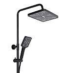 Душевая система AETHERPRIDE A2491-6 цвет черный, термостат, тропический душ