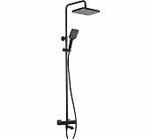 Душевая система AETHERPRIDE A2491-6 цвет черный, термостат, тропический душ