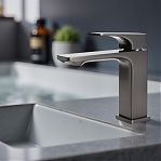 Смеситель для умывальника AETHERPRIDE A1001-9, цвет оружейная сталь