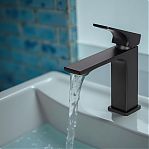 Смеситель для умывальника  AETHERPRIDE A1001-6, цвет черный матовый