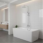 Душевая система Econoce EC0407, цинк, цвет хром, тропический душ