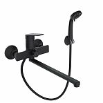 Смеситель для ванны Econoce  EC0807BL картридж D35-A, с душевым гарнитуром, однорычажный, цинк, цвет черный