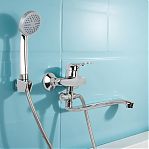Смеситель для ванны Econoce EC0240 картридж D40-A, с душевым гарнитуром, однорычажный, цинк, цвет хром