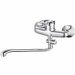 Смеситель для ванны Econoce EC0240 картридж D40-A, с душевым гарнитуром, однорычажный, цинк, цвет хром