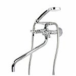 Смеситель для ванны Econoce EC0341 тип I, с душевым гарнитуром, двухвентильный,  цинк, цвет хром 