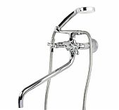 Смеситель для ванны Econoce EC0341 тип I, с душевым гарнитуром, двухвентильный,  цинк, цвет хром 