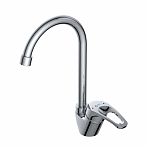 Смеситель для кухни AV Engineering, AVSHU4-A134-439, гибкий излив, аэратор, хром