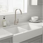 Смеситель для кухни AV Engineering, AVZAR4-A304-800, жесткий излив, аэратор, сатин