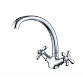 Смеситель для кухни Gappo EC0347, тип I, серия 340, жесткий излив, аэратор, хром