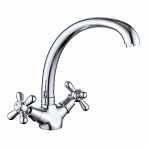 Смеситель для кухни Gappo EC0347, тип I, серия 340, жесткий излив, аэратор, хром