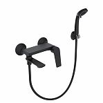 Смеситель для ванны Econoce EC0803BL картридж D35-A, с душевым гарнитуром, однорычажный, цинк, цвет черный