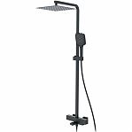 Душевая система Gappo G2417-60,  цвет черный, термостат, тропический дождь