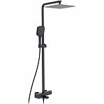 Душевая система Gappo G2417-60,  цвет черный, термостат, тропический дождь