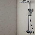 Душевая система Gappo G2417-60,  цвет черный, термостат, тропический дождь