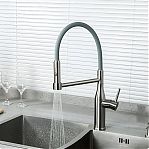 Смеситель для кухни Gappo G4398-55 гибкий излив, сатин