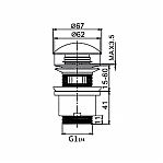 Донный клапан Frap F60-4 с переливом, бронза