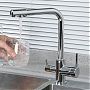 Смеситель для кухни Frud R43053 встроенный фильтр для питьевой воды, хром