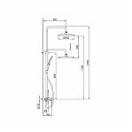 Душевая система Frap F24201-9 оружейная сталь