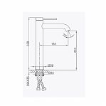 Смеситель для раковины Gappo G1006-29 оружейная сталь