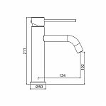Смеситель для раковины Frap F10807-9 оружейная сталь