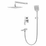 Душевая система Gappo Futura G7117-8 встраиваемая, хром, белый, тропический дождь