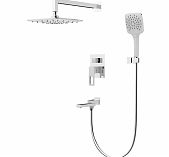 Душевая система Gappo Futura G7117-8 встраиваемая, хром, белый, тропический дождь