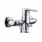 Смеситель для ванны Frud R22106, аэратор, на эксцентриках, на стену, хром