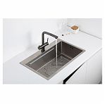 Смеситель для кухни Gappo G4397-79, гибкий излив, аэратор, оружейная сталь