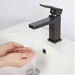 Смеситель для умывальника AETHERPRIDE A1017-9, цвет оружейная сталь