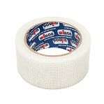 Лента стеклотканевая Unibob 51459, самоклеящаяся Серпянка, ширина 50 мм, длина 20 м, цвет белый