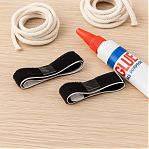 Лента-липучка  Сила притяжения THL72-07 ПВХ, самоклеящаяся, черная, 19 х 460 мм