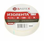 Изолента ПВХ Bartex, сопротивление до 6000 В, 150 мкм, белая, 15 мм х 20 м