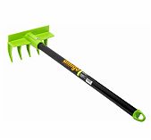 Грабли Amigo 77160, с черенком, мини, пластиковые, 5 зубьев, 16х55 см